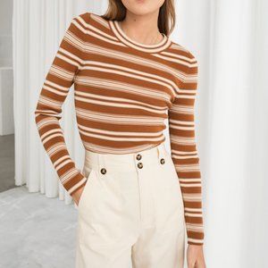& Other Stories Fitted Striped Top